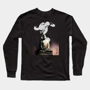 Mushin (Mental State) of Nothingness No. 2: Empty Mind on a Dark Background Long Sleeve T-Shirt